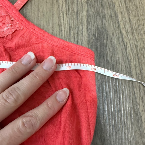 Maurices Y2K Pink Lace Trim Crinkle Cami Tank Top XXL Layering Romantic Coquette - Picture 5 of 5